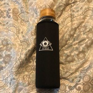 Glass water bottle with coozie